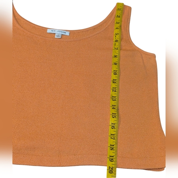 St. John Scoop Neck Knit Tank Large Santana Knit Old Money Quiet Luxury Resort - Picture 5 of 6